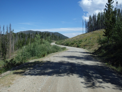 GDMBR: We're riding down Priest Pass Road.